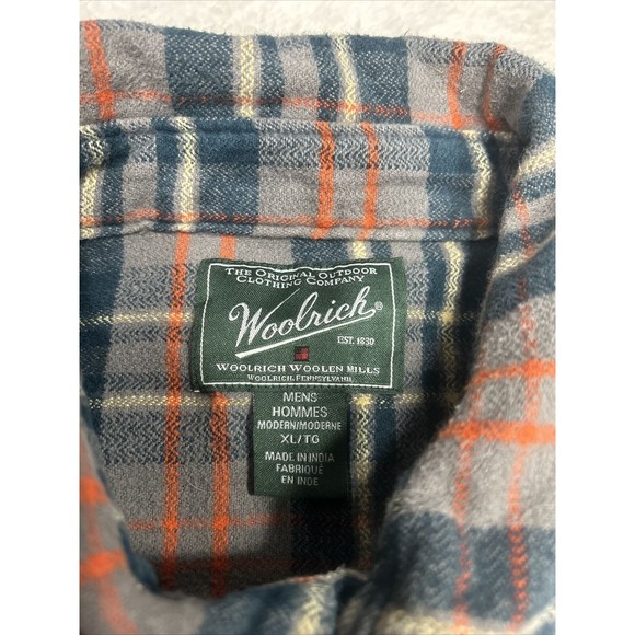 Woolrich Multicolored Button Down Plaid Long-Sleeve Flannel Shirt Size XL - Picture 3 of 8